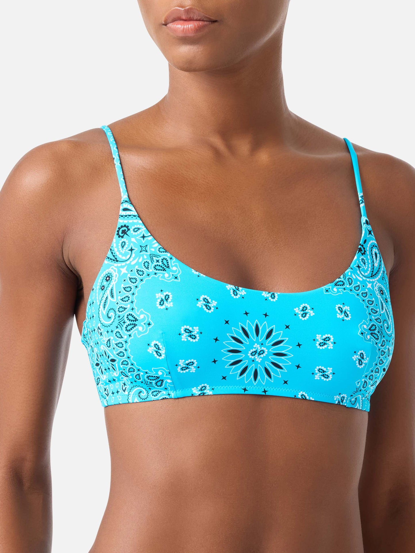 Judy Marielle hellblauer Bandana-Bralette-Bikini 