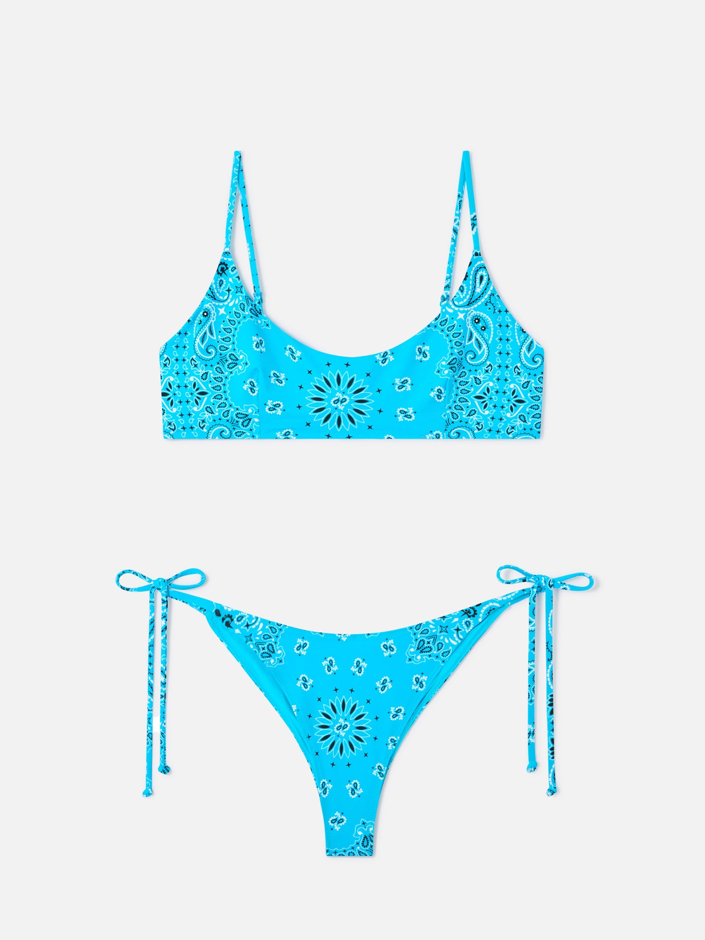 Judy Marielle hellblauer Bandana-Bralette-Bikini 