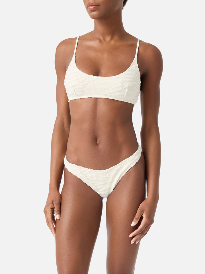 Judy Naomi Zebra-Frottee-Bralette-Bikini 