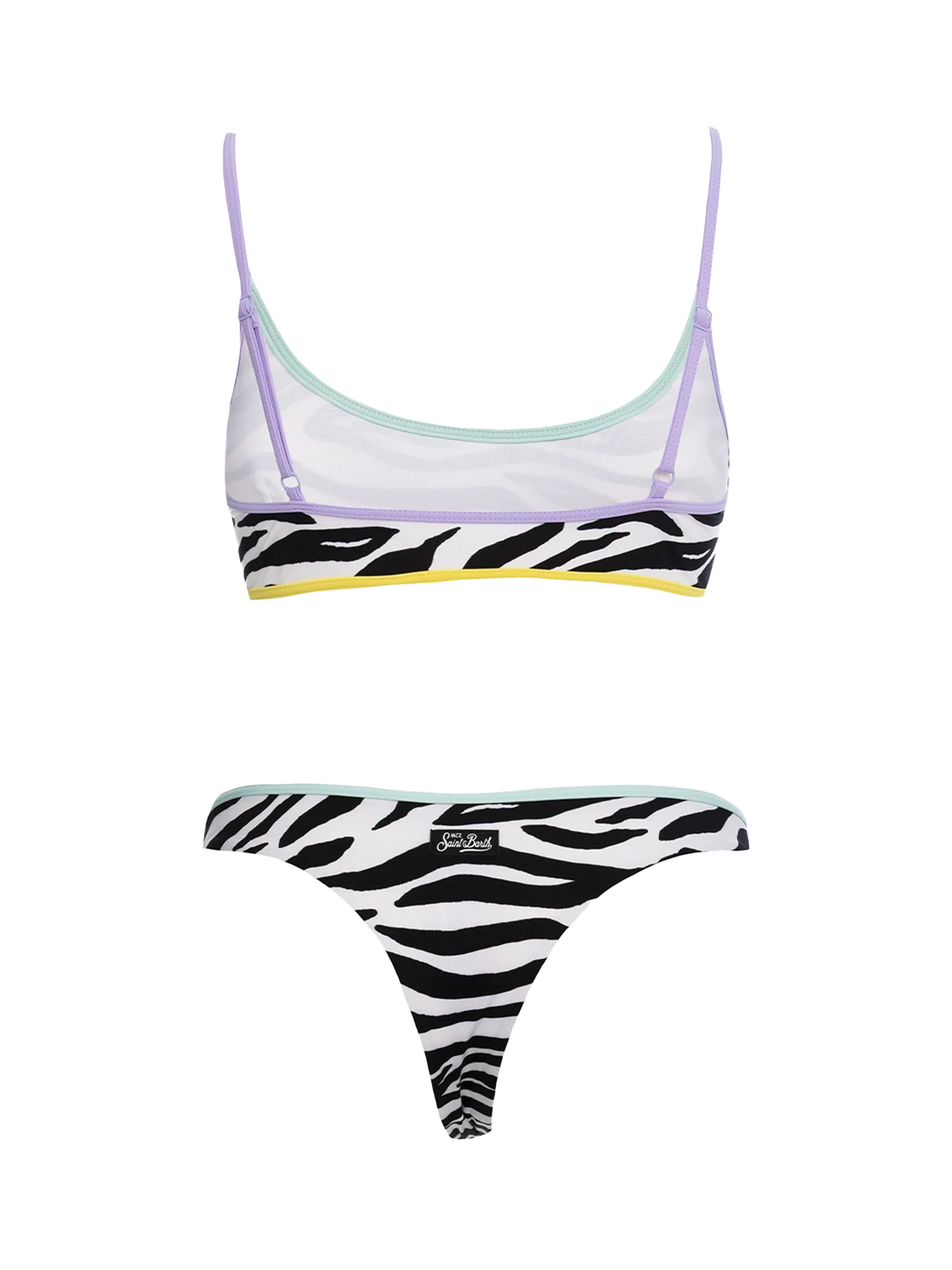 Bikini da donna a bralette zebrato Judy Naomi con bordino