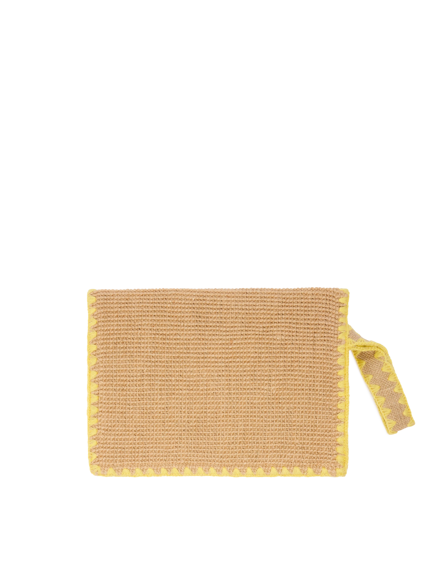 Jute Envelope pouch with trim - MC2 Saint Barth