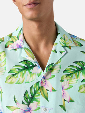 Kalea cotton shirt with floral print