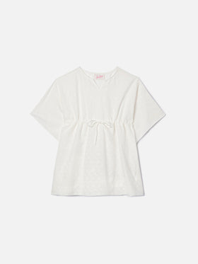 Kate Cotton broderie short kaftan