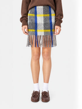 Jupe Katrine avec franges et motif tartan 