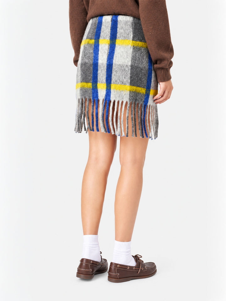 Jupe Katrine avec franges et motif tartan 