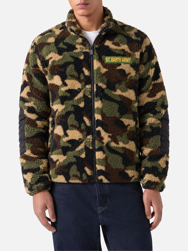 Sherpa-Jacke mit Patch 