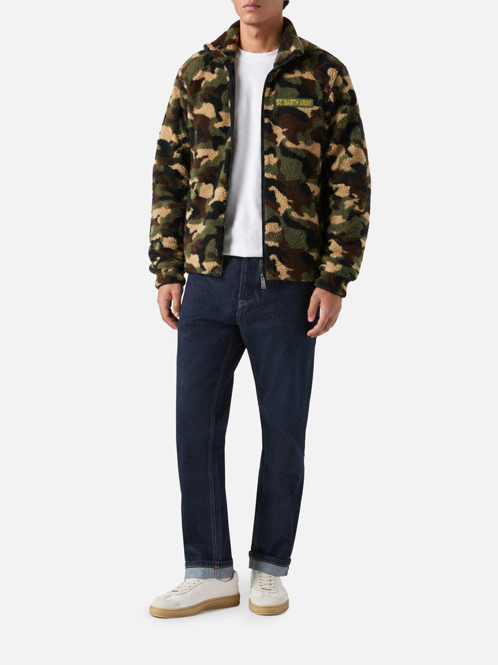 Sherpa-Jacke mit Patch 