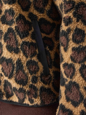 Teddyfleecejacke Keystone mit Leopardenprint
