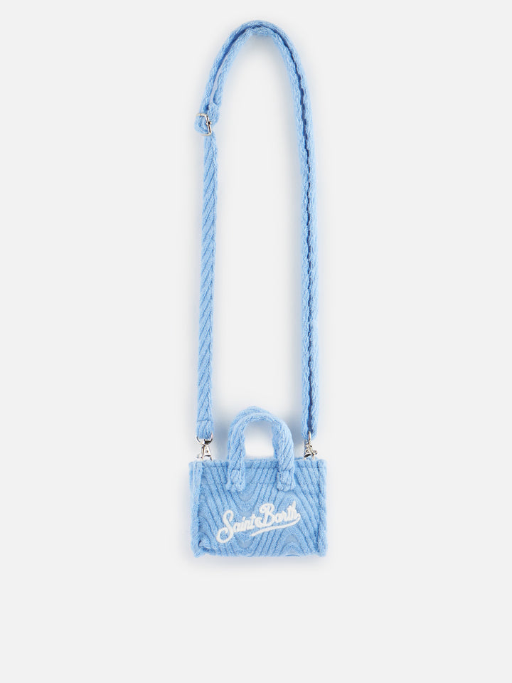 Light blue terry embossed Key Holder - MC2 Saint Barth