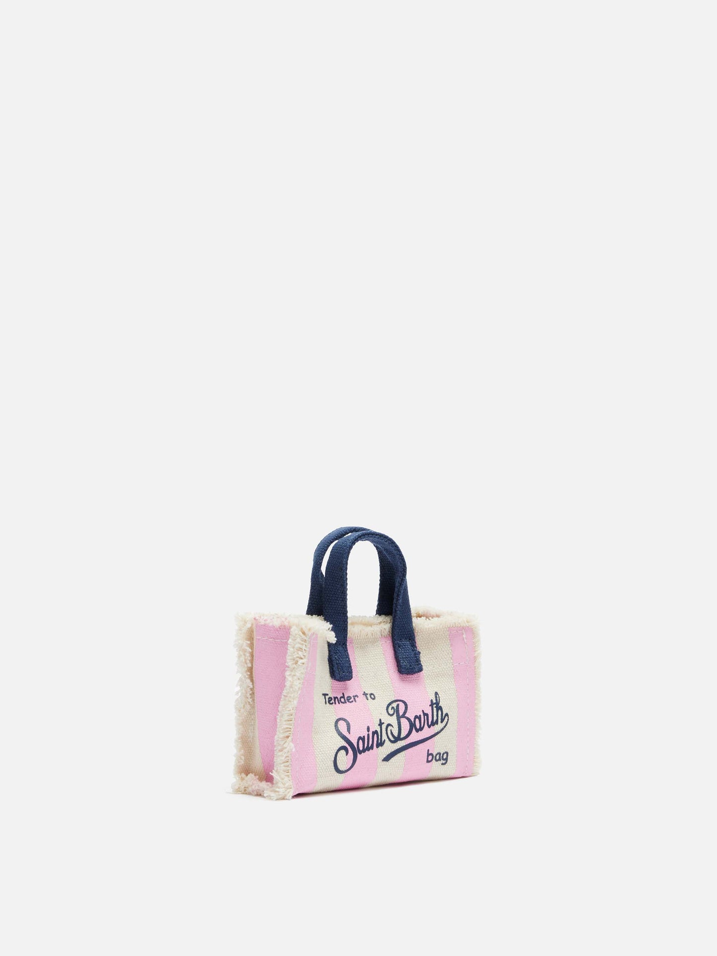 Pink striped cotton canvas Key Holder - MC2 Saint Barth