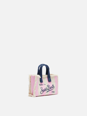 Pink striped cotton canvas Key Holder - MC2 Saint Barth