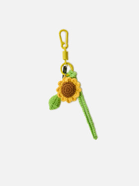 Funny charm da borsa con girasole crochet