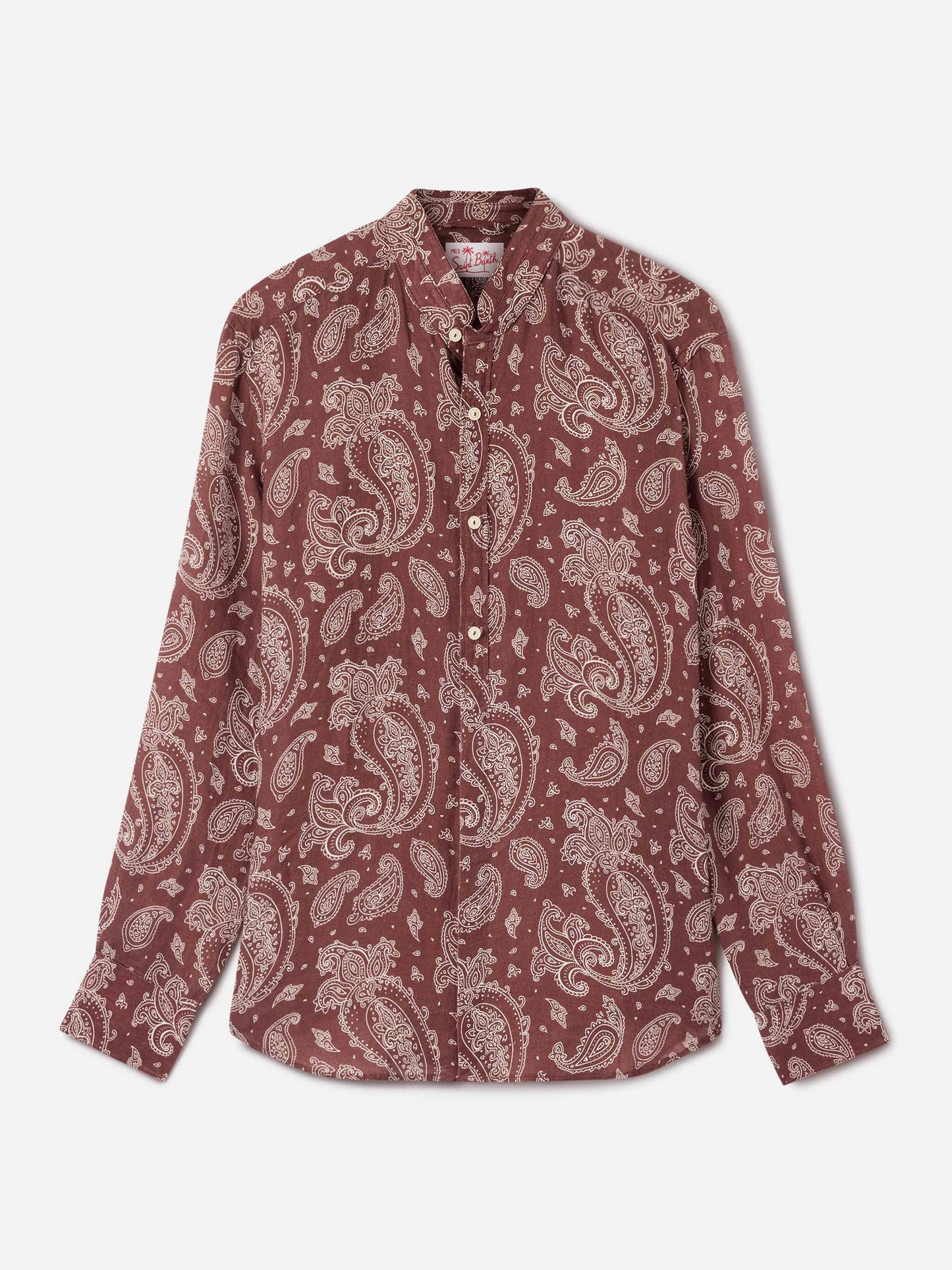 Klarke braunes Paisley-Hemd 
