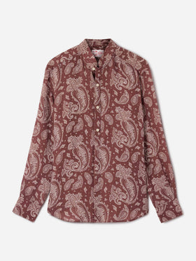 Klarke braunes Paisley-Hemd 