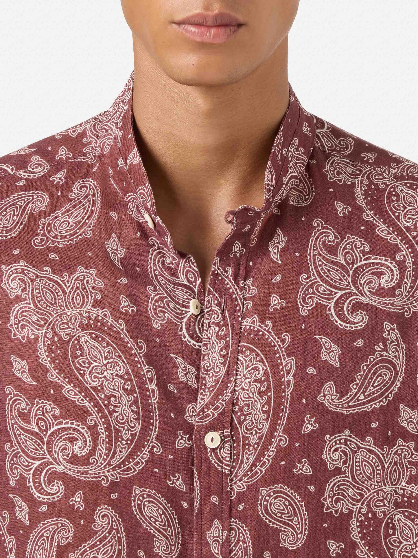 Klarke braunes Paisley-Hemd 
