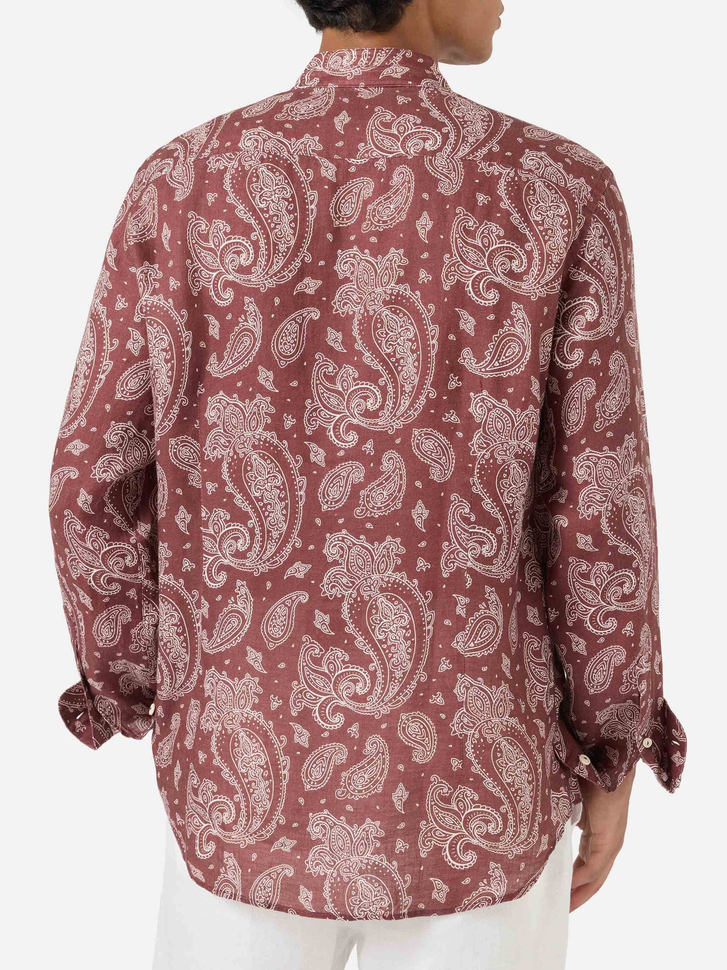 Klarke braunes Paisley-Hemd 