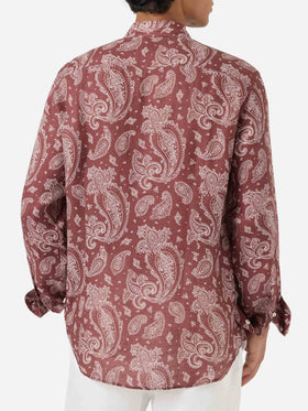 Klarke braunes Paisley-Hemd 