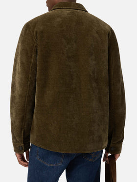 Sobrecamisa de pana Landeck verde militar con forro teddy 