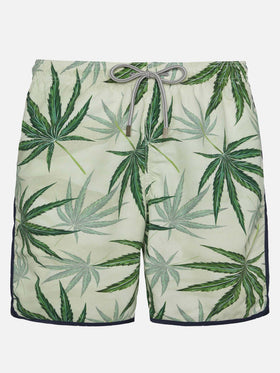 Boardshorts Lanikai with leaves print