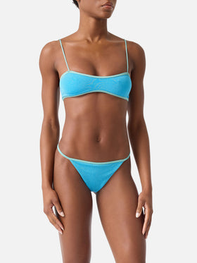 Haut de bikini brassière Lurex Laryn avec passepoil 