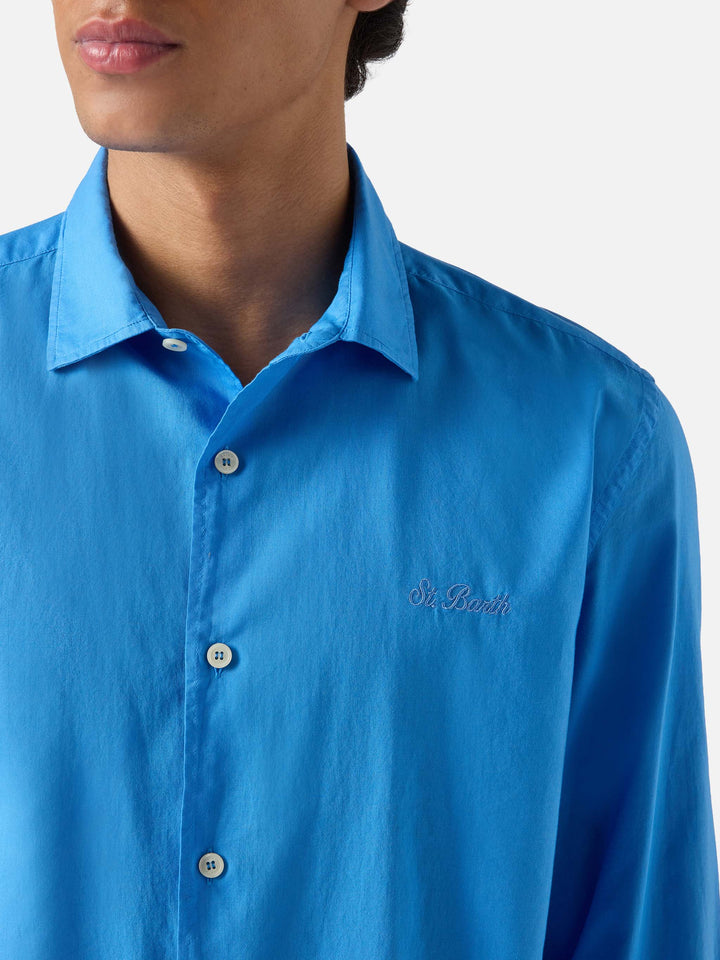 Camicia Chemise in cotone voile blu