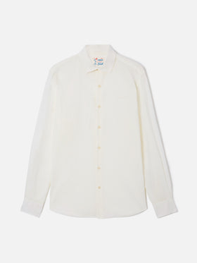 Camicia Chemise Ice in puro voile di cotone panna