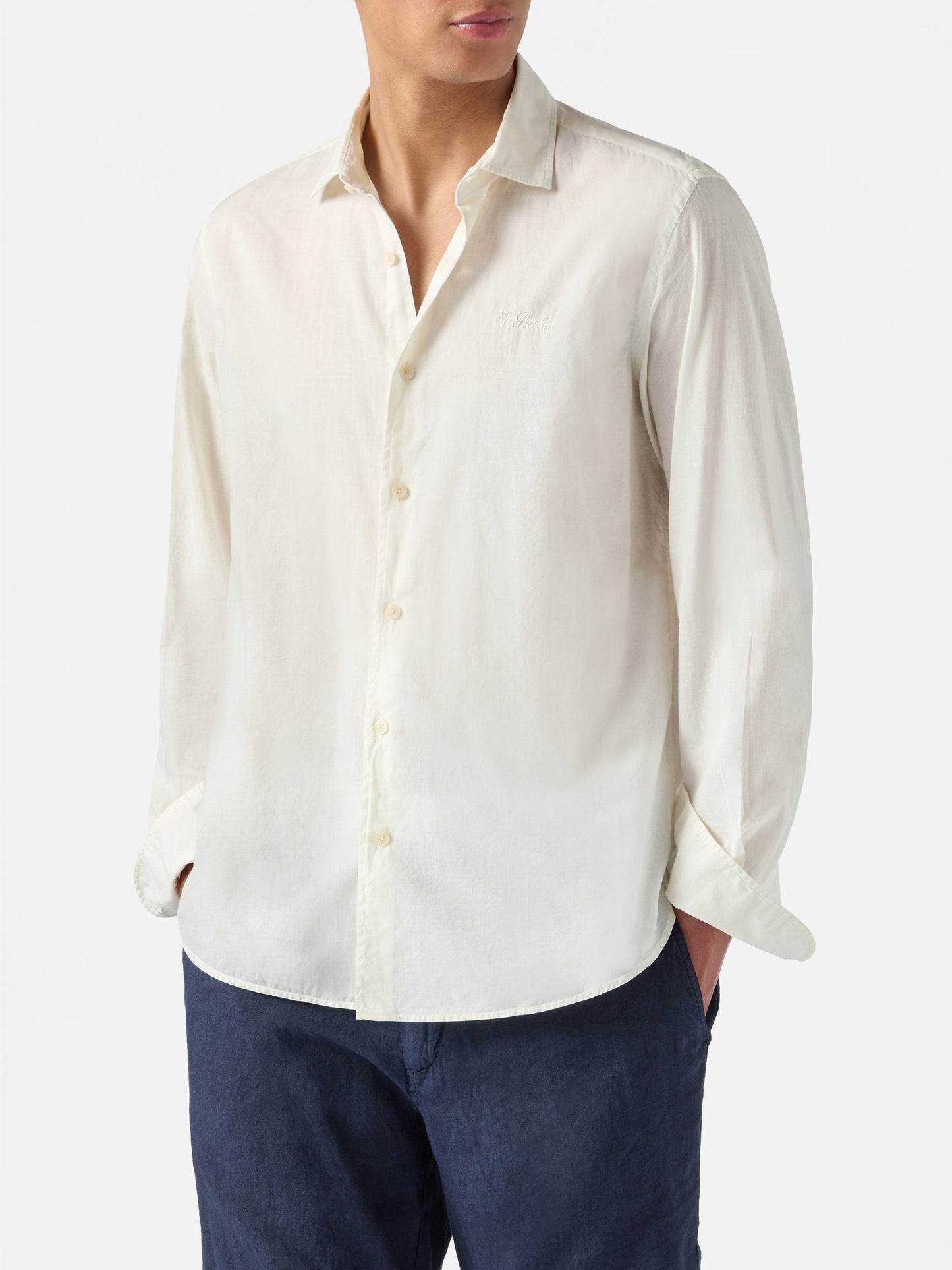 Camicia Chemise Ice in puro voile di cotone panna