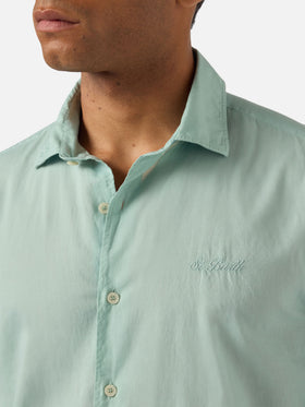 Camisa Chemise Ice color verde salvia en voile de puro algodón 