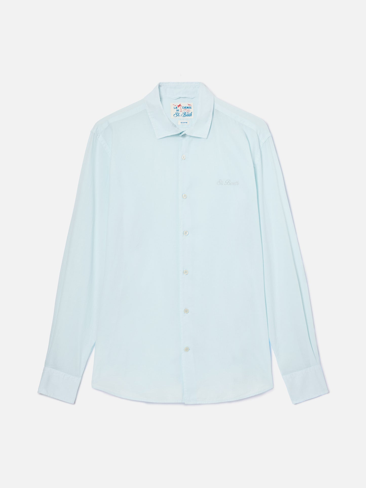 Camicia Chemise Ice in puro voile di cotone azzurro