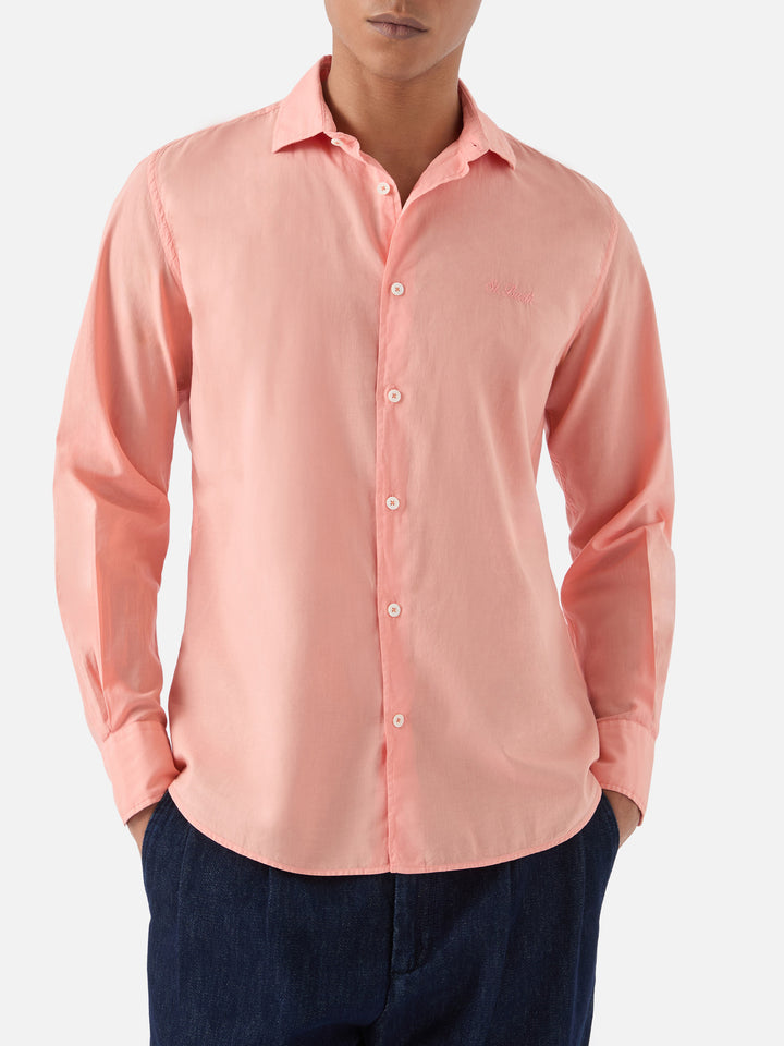 Peach Chemise Ice shirt in pure cotton voile