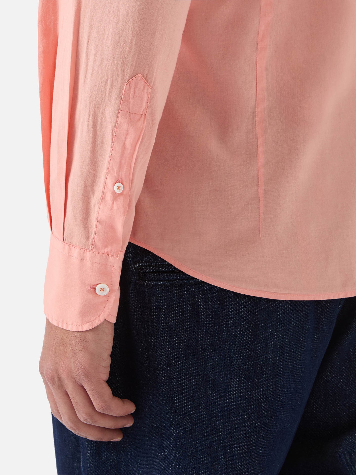 Peach Chemise Ice shirt in pure cotton voile