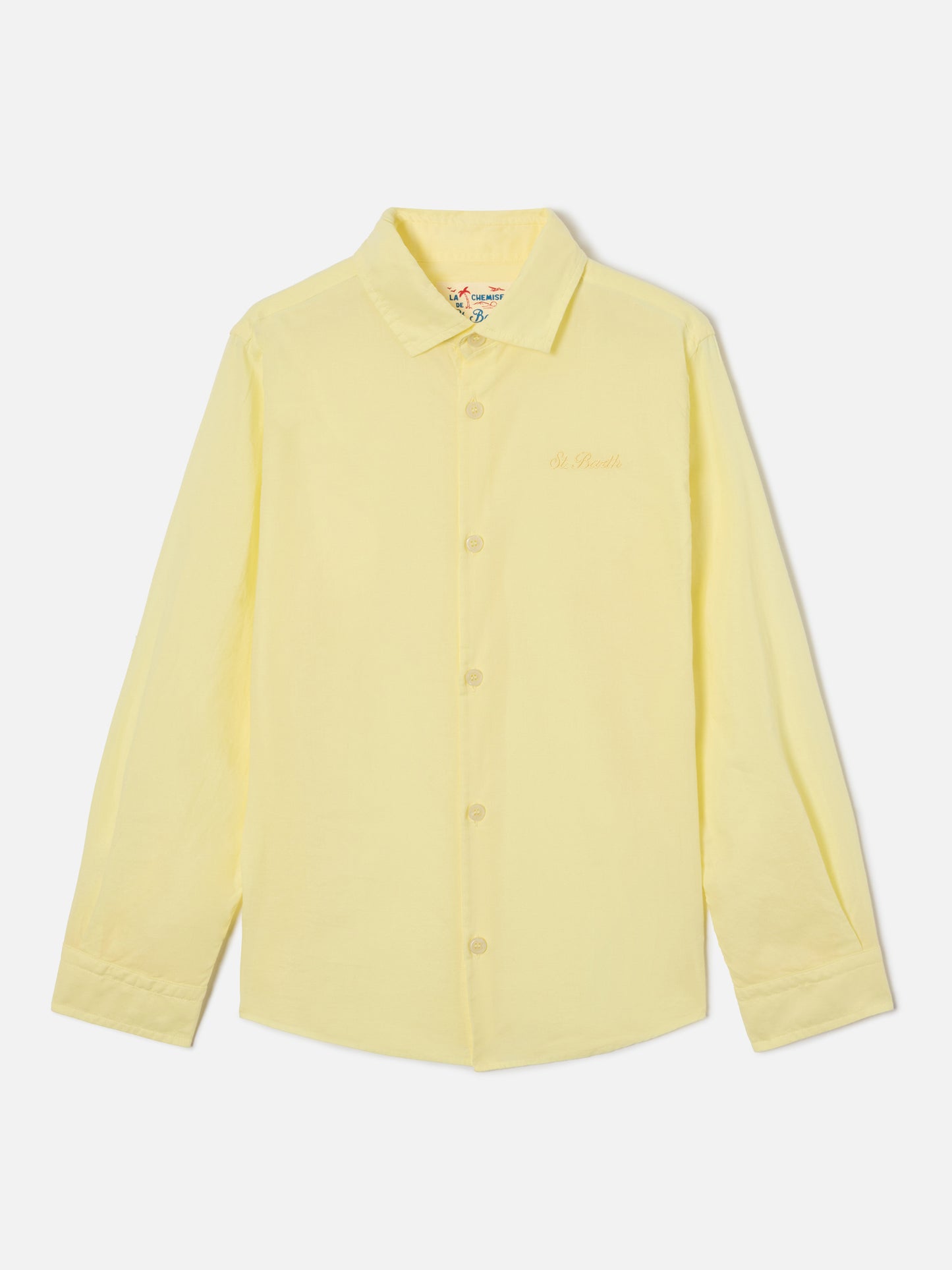 Chemise Jr jaune beurre en voile de coton 