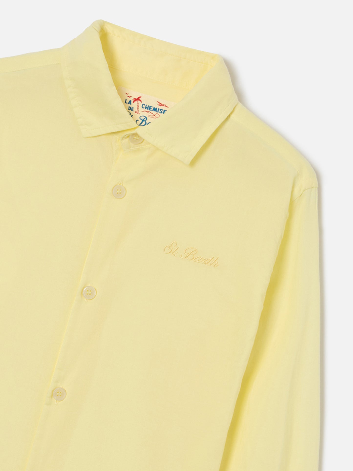 Chemise Jr jaune beurre en voile de coton 