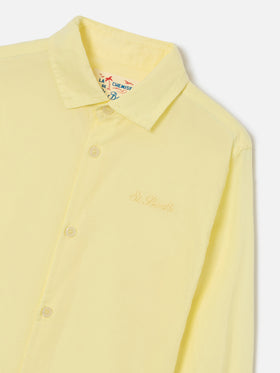 Chemise Jr jaune beurre en voile de coton 