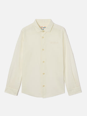 Camisa Cream Chemise Jr de voile de algodón 