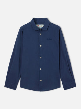 Navy blue Chemise Jr shirt in cotton voile