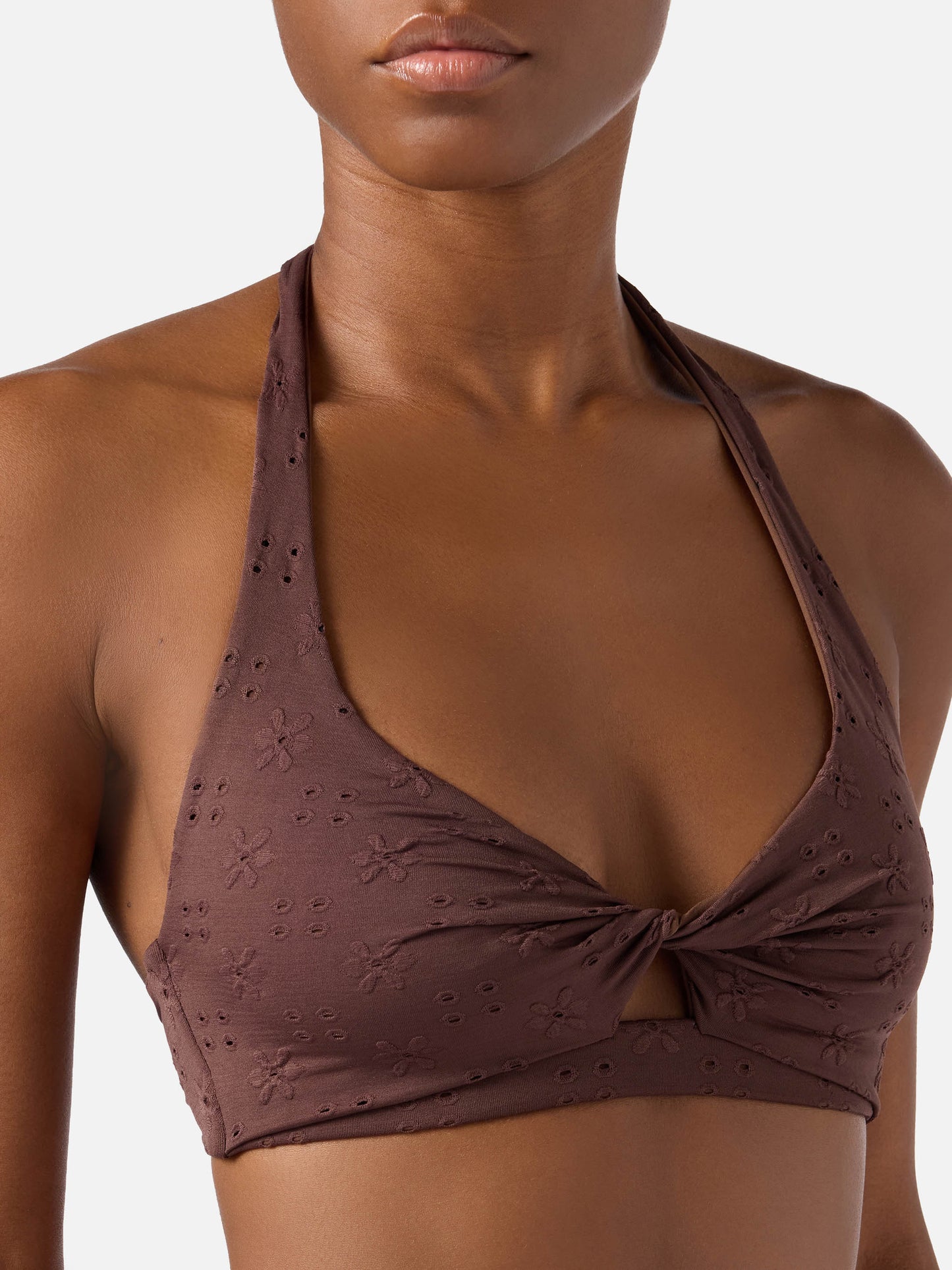 Leda Yali brown sangallo bikini