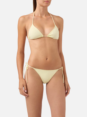 Bikini triangle Leah Marielle butter yellow à nouer 