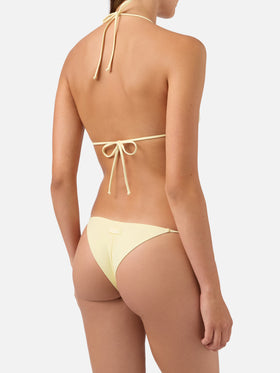 Bikini triangle Leah Marielle butter yellow à nouer 