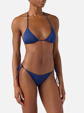 Bikini bleu marine Leah Marielle à nouer 