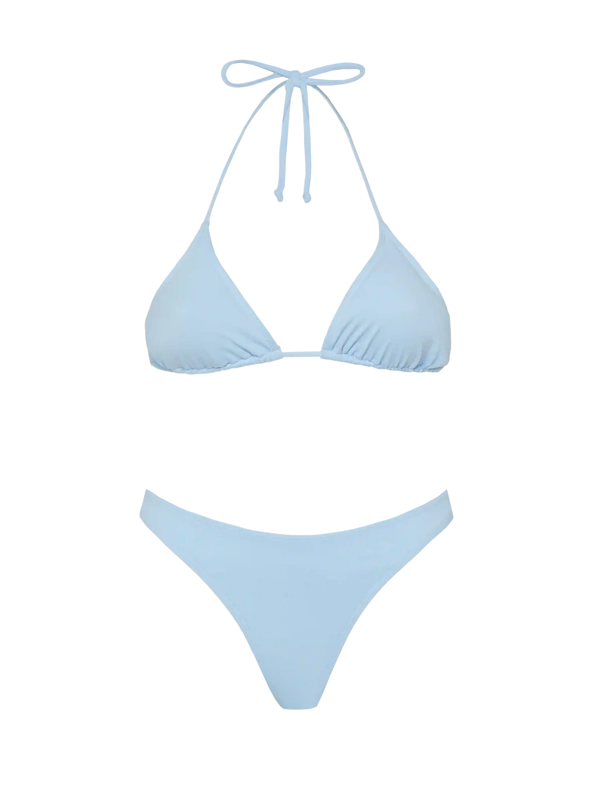 Leah Naomi light blue bikini with triangle top and cheeky briefs - MC2 Saint Barth