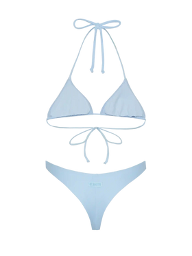 Leah Naomi light blue bikini with triangle top and cheeky briefs - MC2 Saint Barth