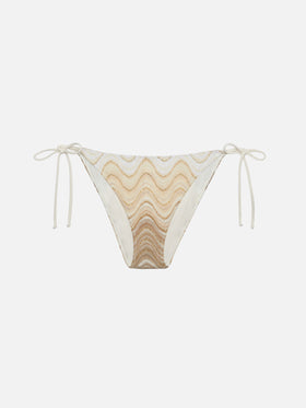 Virgo – Klassische Badehose aus Raschelstrick mit Wellenmuster