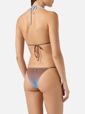 Classic triangle bikini Leah Marielle with gradient print