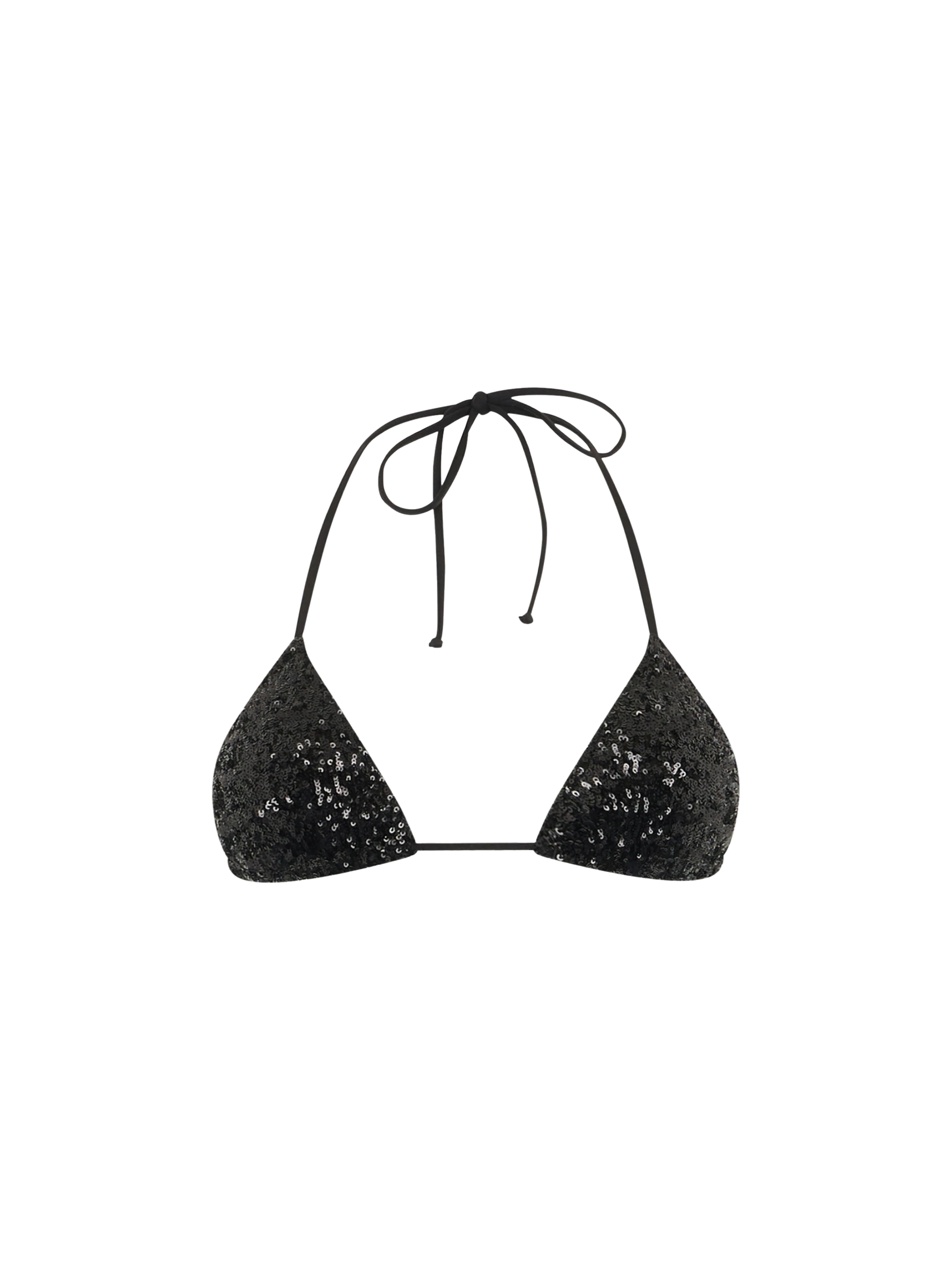 Woman black sequins triangle top Leah - MC2 Saint Barth