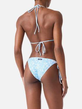 Leah Virgo vintage floral triangle bikini