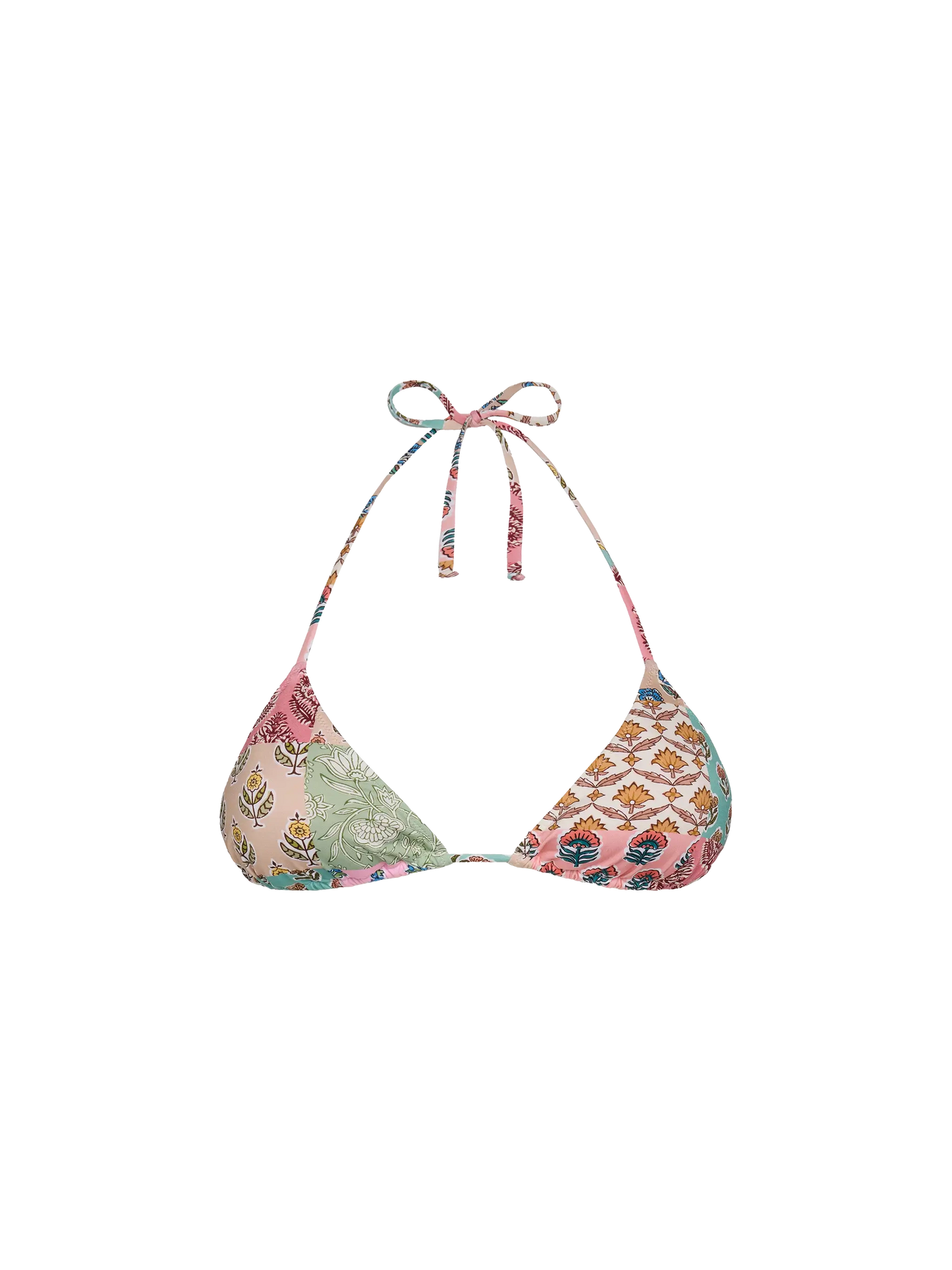 Leah triangle top swimsuit with floral patch print - MC2 Saint Barth