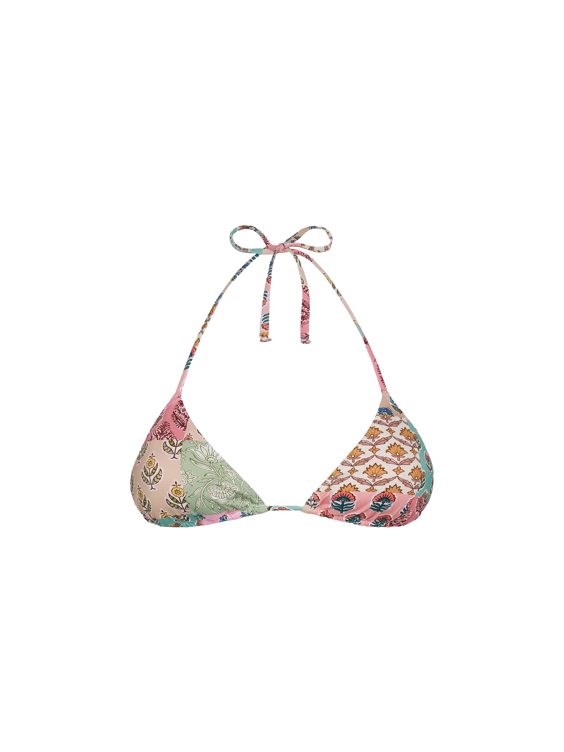 Leah triangle top swimsuit with floral patch print - MC2 Saint Barth