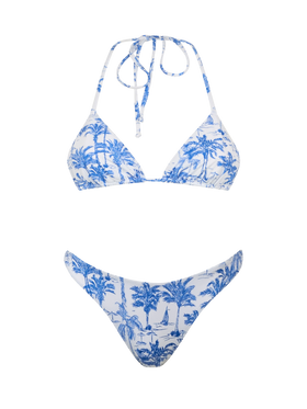 Woman toile de jouy triangle bikini Leah Naomi - MC2 Saint Barth