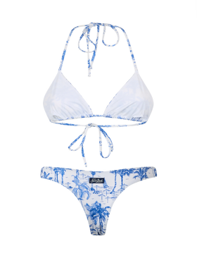 Woman toile de jouy triangle bikini Leah Naomi - MC2 Saint Barth